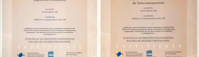 Entrega de certificado de calidad internacional EUR-ACE Bachelor a la EPSL